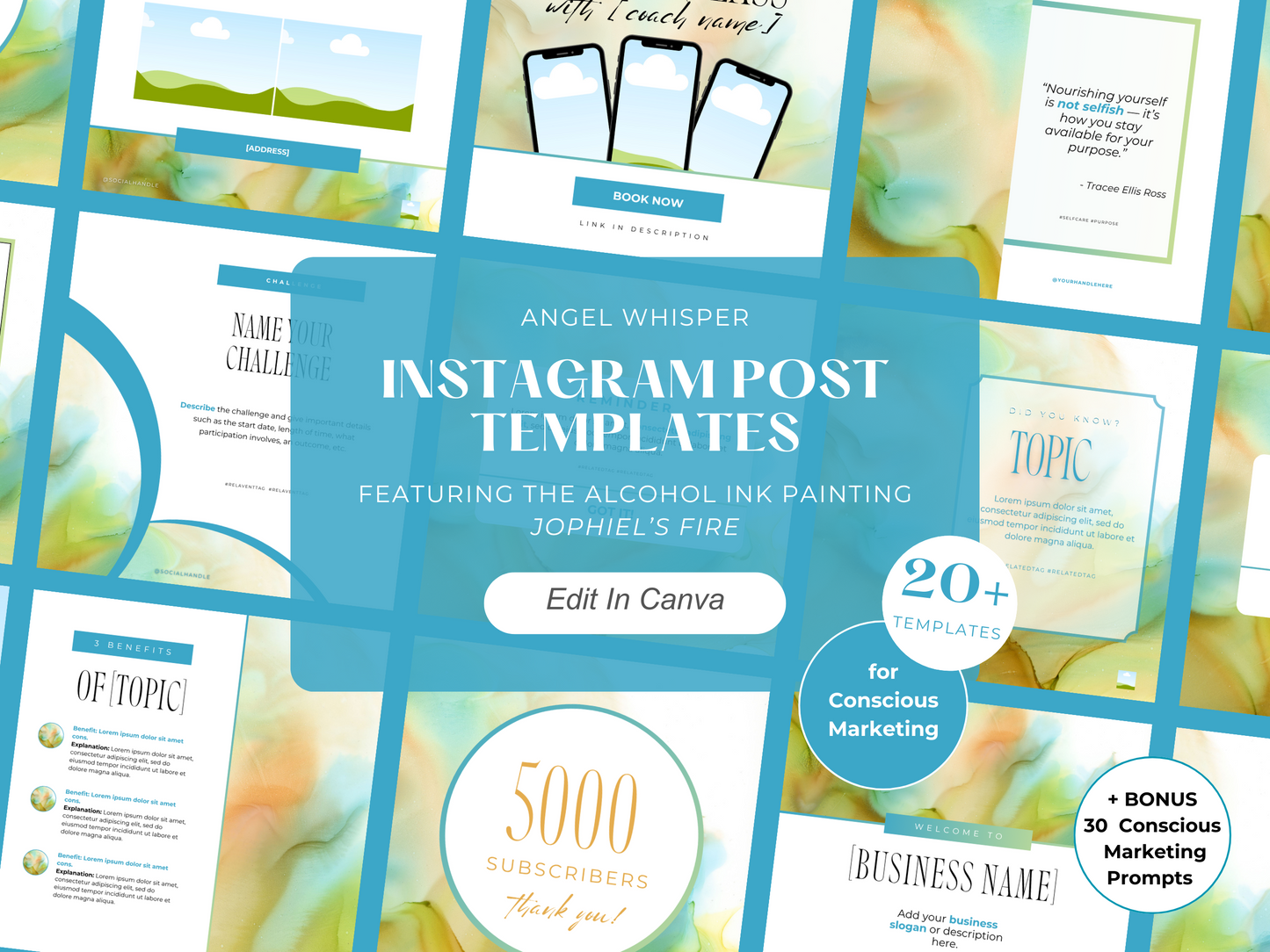 Angel Whisper Conscious Instagram Post Templates - Fire 001 - Jophiel's Fire