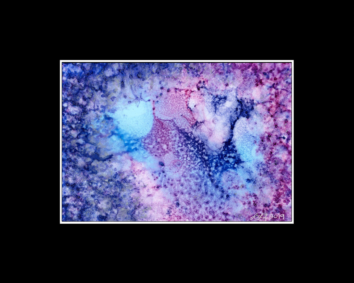 Original Alcohol Ink Painting - Balance – Indigo Blue and Violet | Abstract Fluid Art | Angel Whisper Series by Laureen Jordan