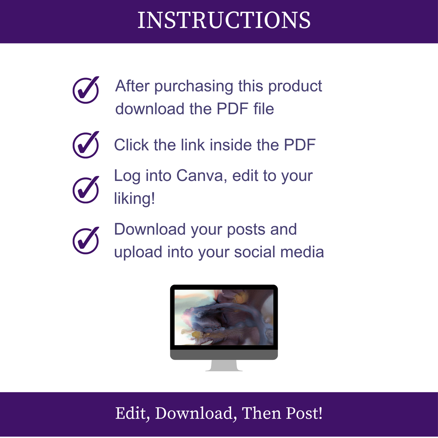Angel Whisper Instagram Post Templates - Purple 001